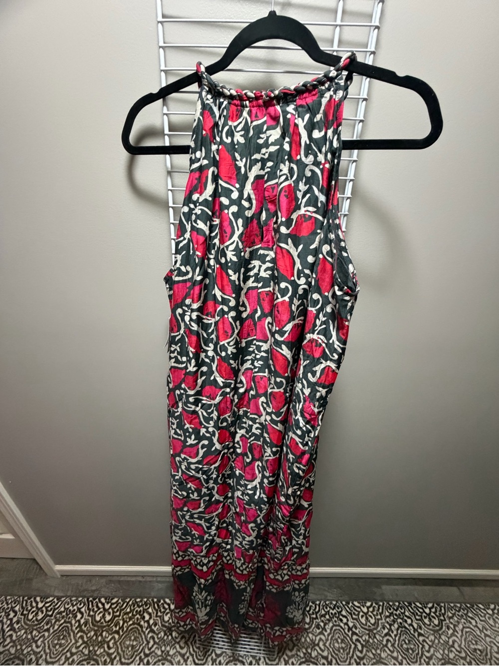 Velvet by Graham & Spencer Ghita Silk Cotton Halter Maxi Dress NWT XL $299 - Picture 9 of 10